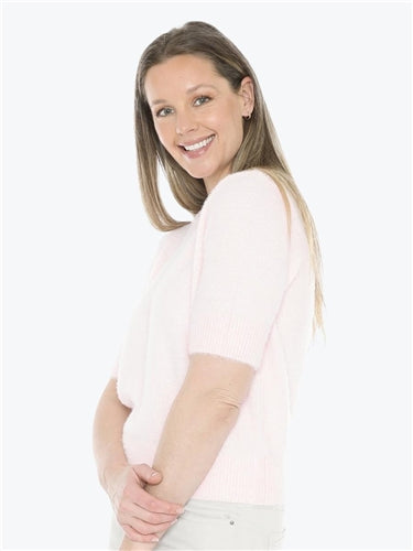 Jump Fluffy Short Sleeve Top