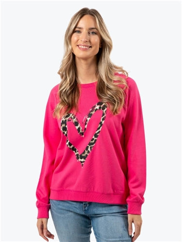 Stella + Gemma Classic Sweater Leopard Heart