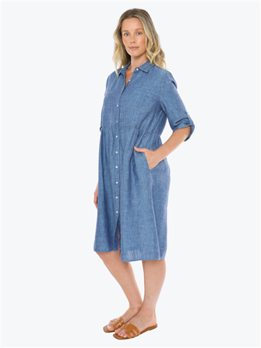 Jump Two Pocket Linen Dress