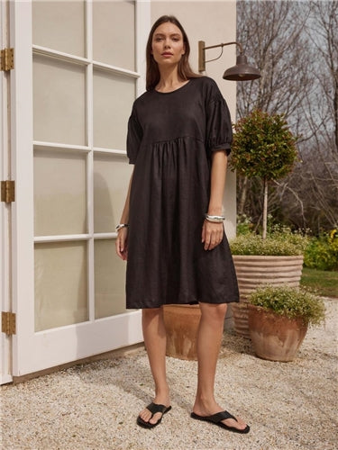 Tirelli Bishop Sleeve Shirring Dress