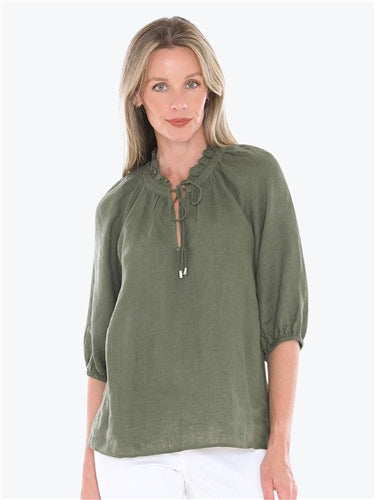 Jump Ruffle Neck Top