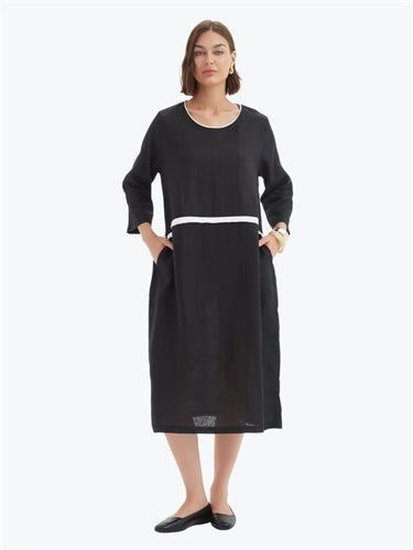 Tirelli Contrast Trim Ovoid Dress