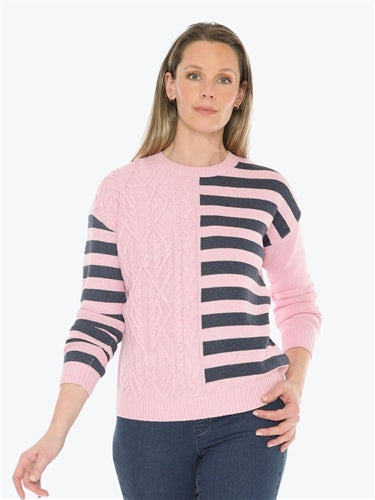 Jump Cable Striped Pullover