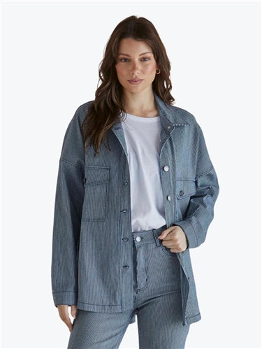 Betty Basics Cherry Denim Shirt BB8376
