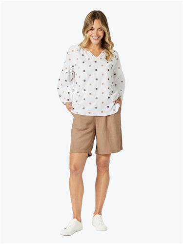 Gordon Smith Rattan Embroidery Top 48221