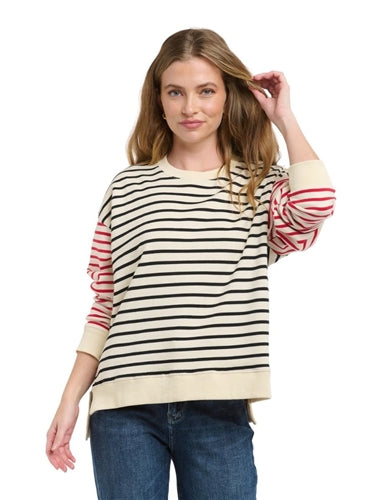 BASIC123 Aspen Stripe Sweater