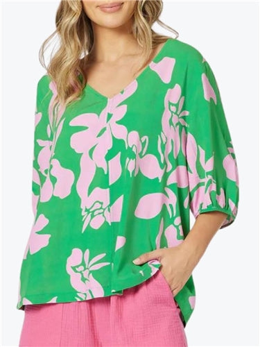 Threadz Spring V Neck Tunic 46326