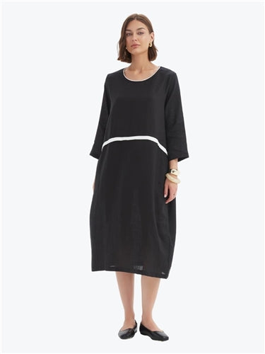 Tirelli Contrast Trim Ovoid Dress