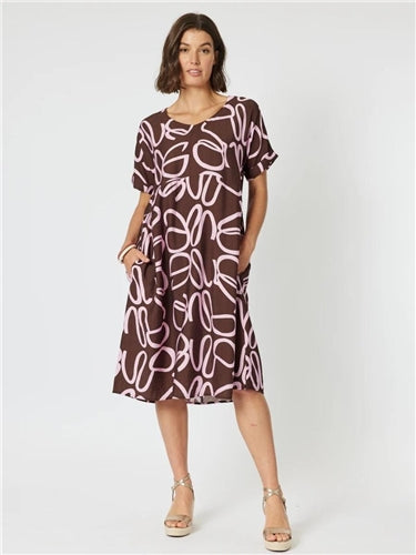 Clarity Koko Latte Dress 45843