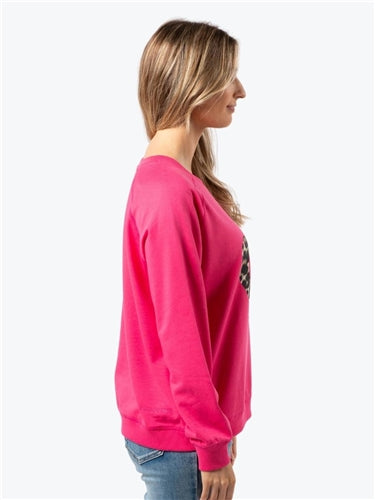 Stella + Gemma Classic Sweater Leopard Heart
