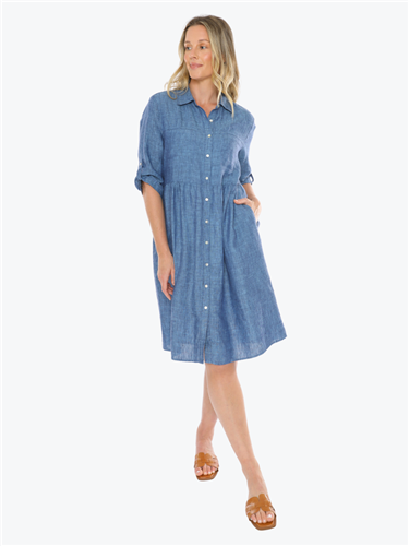 Jump Two Pocket Linen Dress
