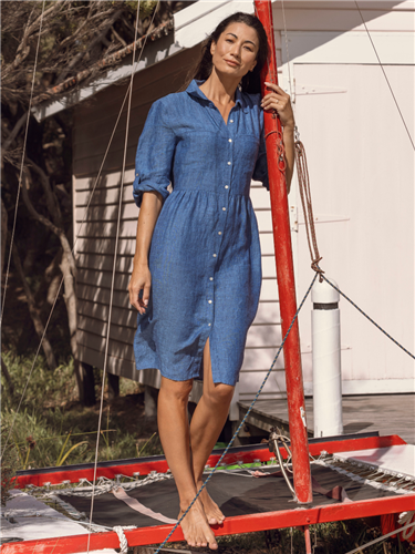 Jump Two Pocket Linen Dress