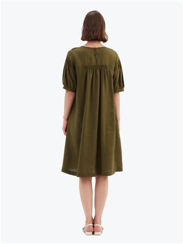 Tirelli Bishop Sleeve Shirring Dress