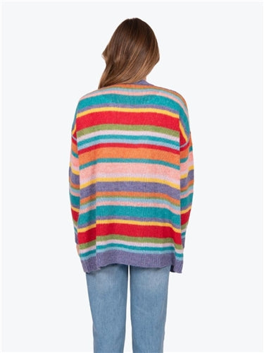 Fields Mohair Stripe Cardi FK5019