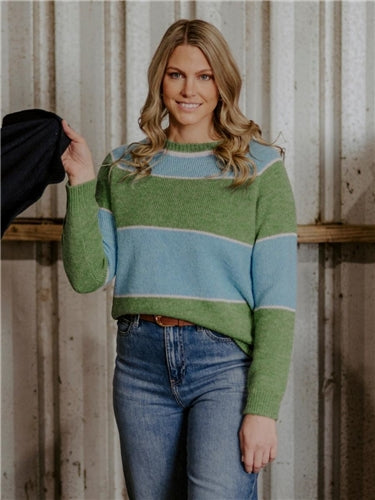 Fields Mohair Stripe Pullover FK5017