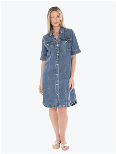 Jump Soft Denim Short Sleeve Dress