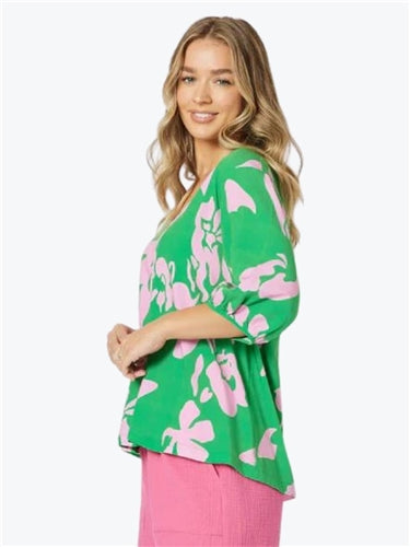 Threadz Spring V Neck Tunic 46326