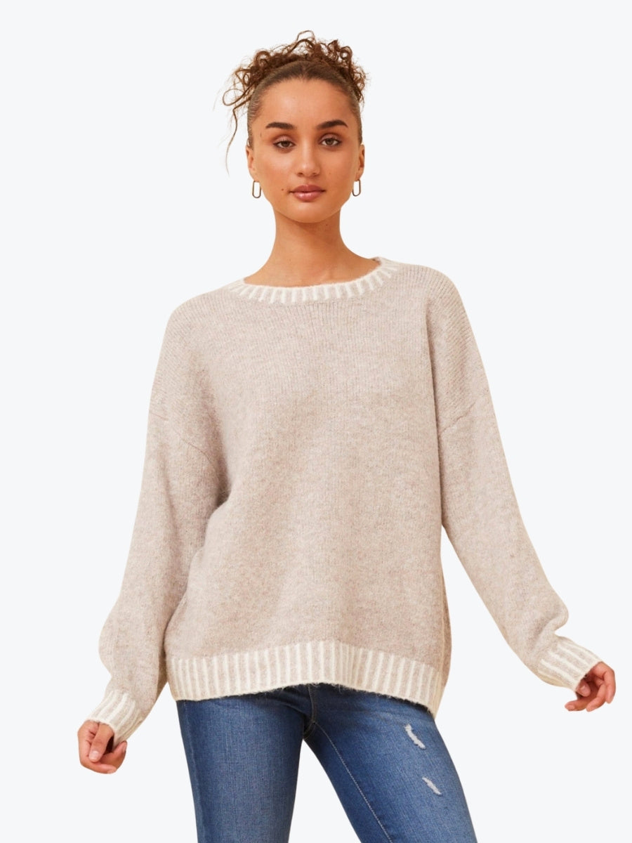 CKM Mailani Knit Pullover in Cement