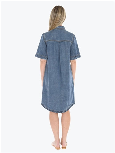 Jump Soft Denim Short Sleeve Dress