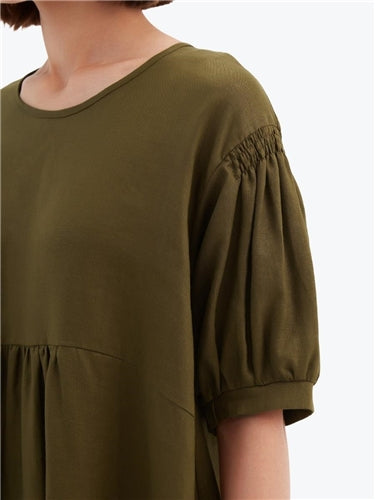 Tirelli Bishop Sleeve Shirring Dress