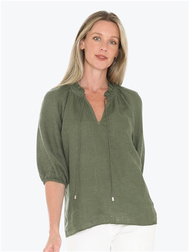 Jump Ruffle Neck Top