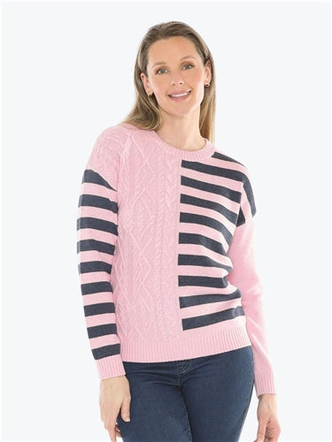 Jump Cable Striped Pullover