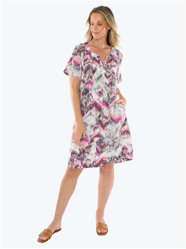 Jump Abstract Ikat Dress