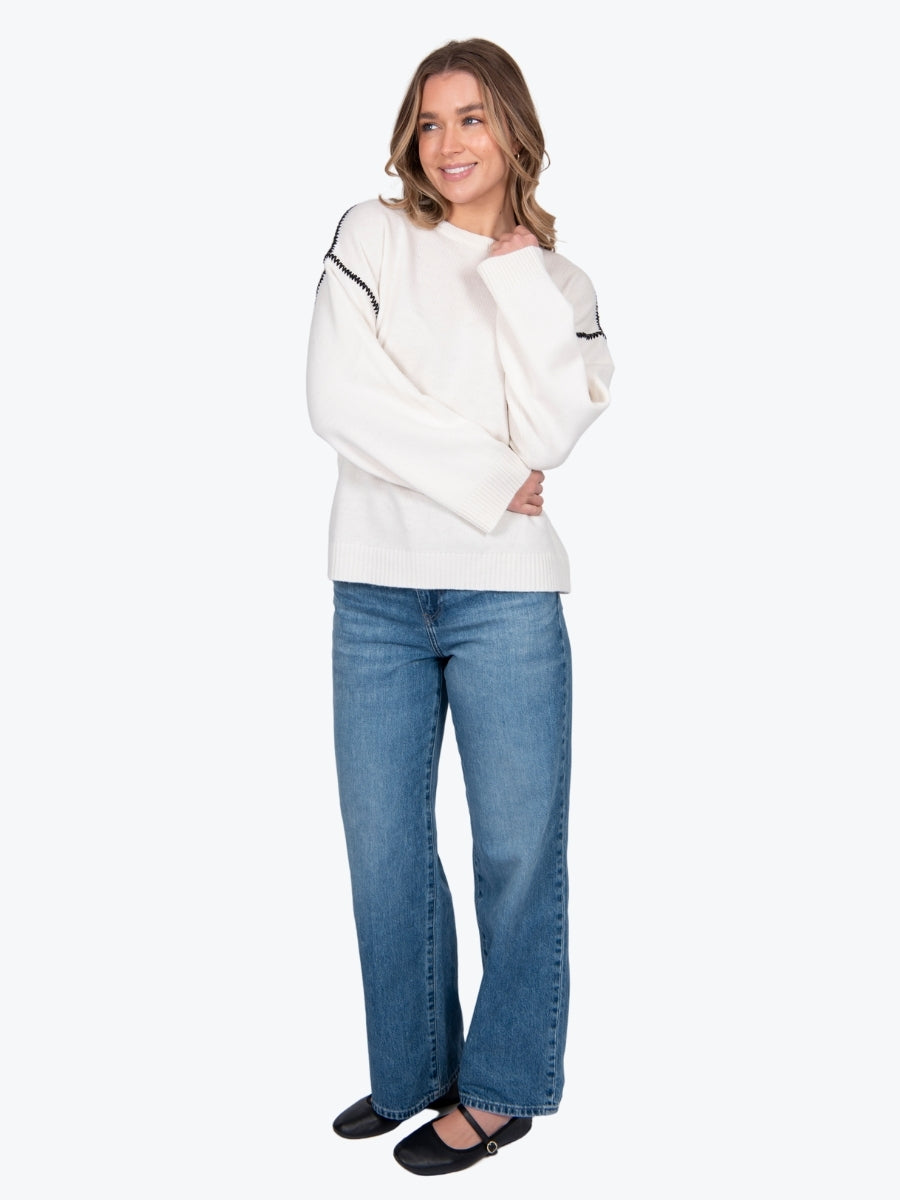 Bella Hand Stitch Trims Pullover FB5416