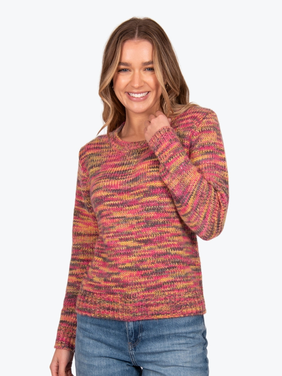 Bella Space Dye Pullover in Autumn Sunset
