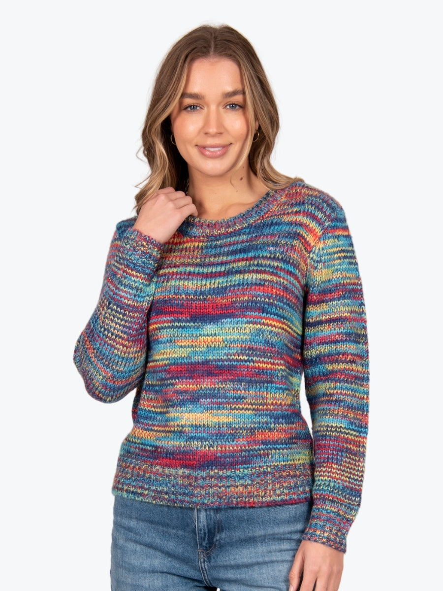 Bella Space Dye Pullover in Cosmic Forest