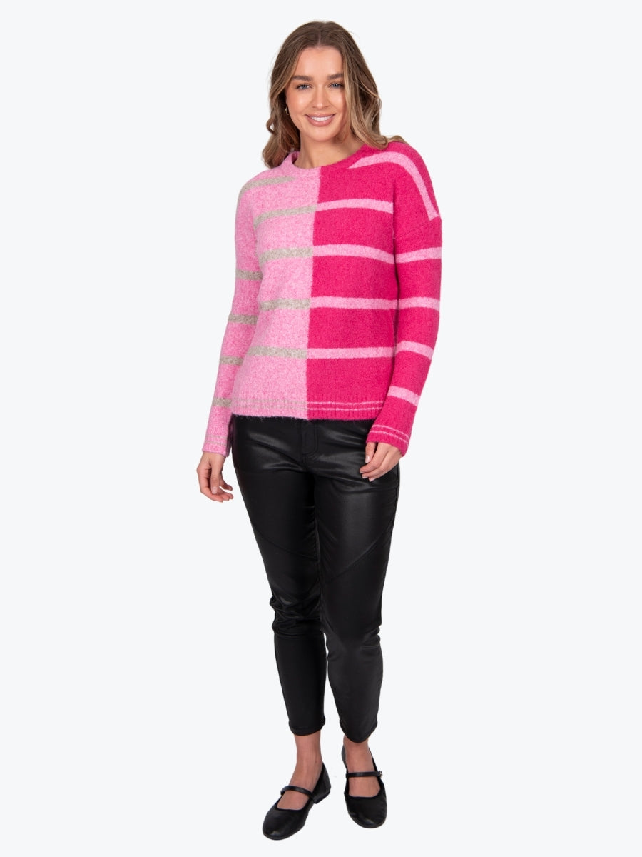 Bella Striped Colour Block Pullover FB5432