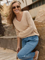 Betty Basics Ascot Stitch Sweater | Cream