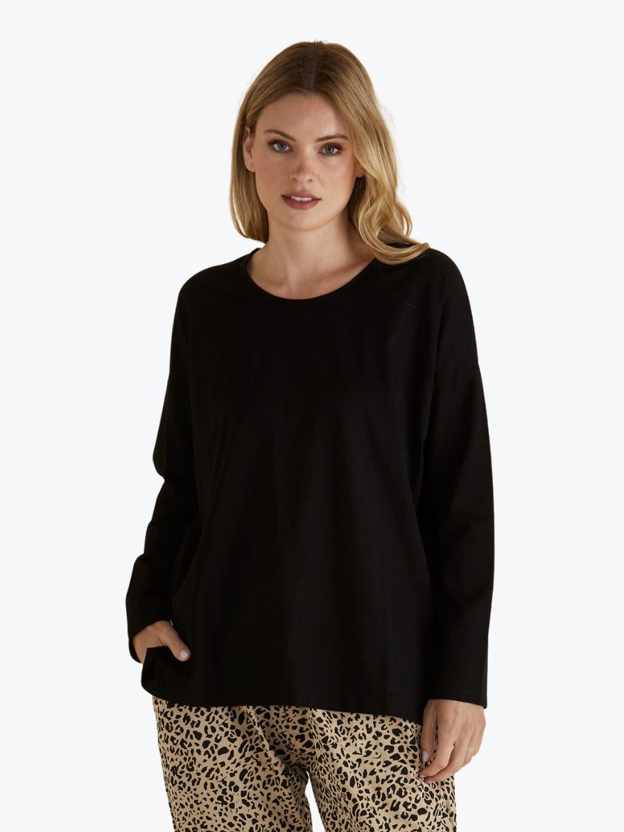 Betty Basics Brixley Long Sleeve Top in Black