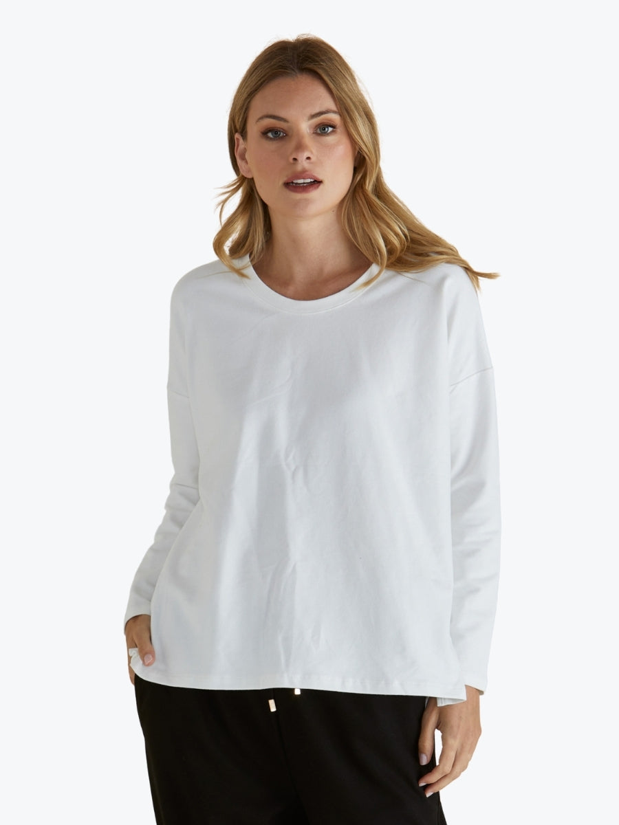 Betty Basics Brixley Long Sleeve Top in White