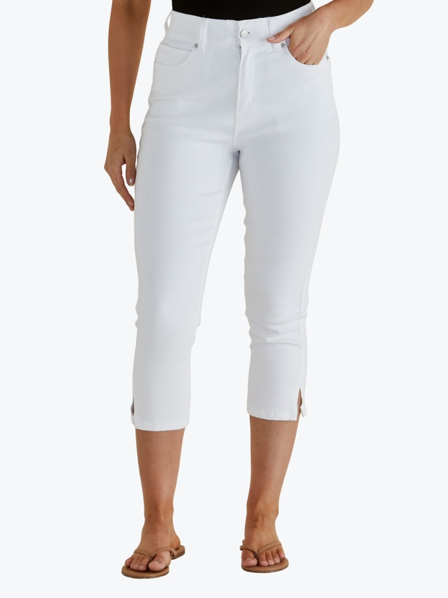 Betty Basics Camila Crop Jean in White