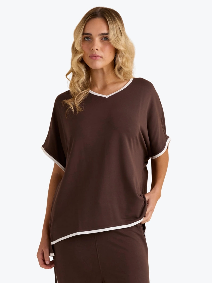 Betty Basics Clara Tee in Chocolate