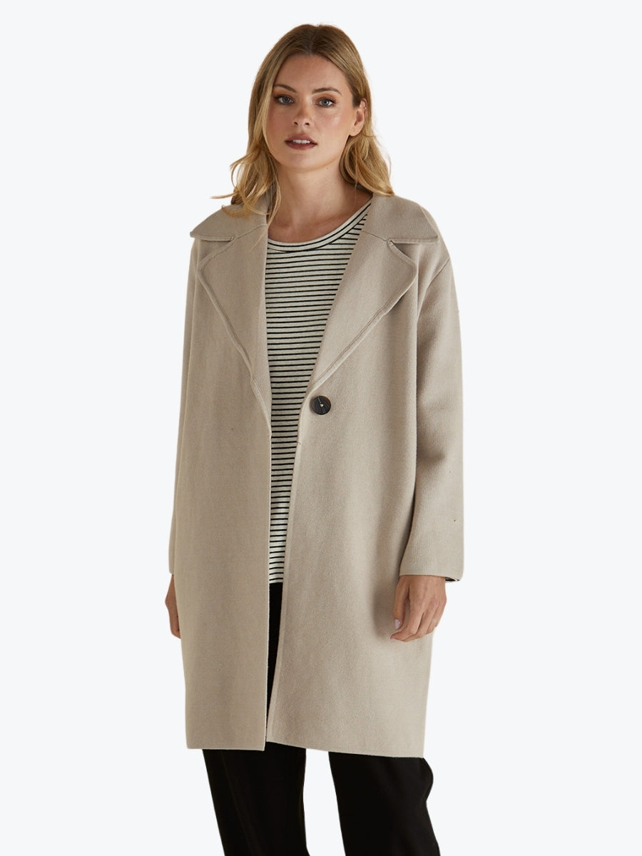 Betty Basics Cosette Coatigan in Oat