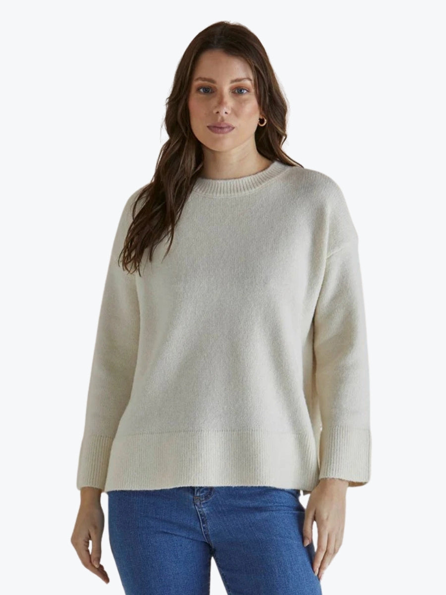 Betty Basics Edith Knit Jumper in Cream