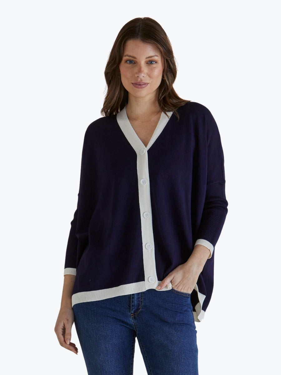 Betty Basics Hampton Cardigan in Navy