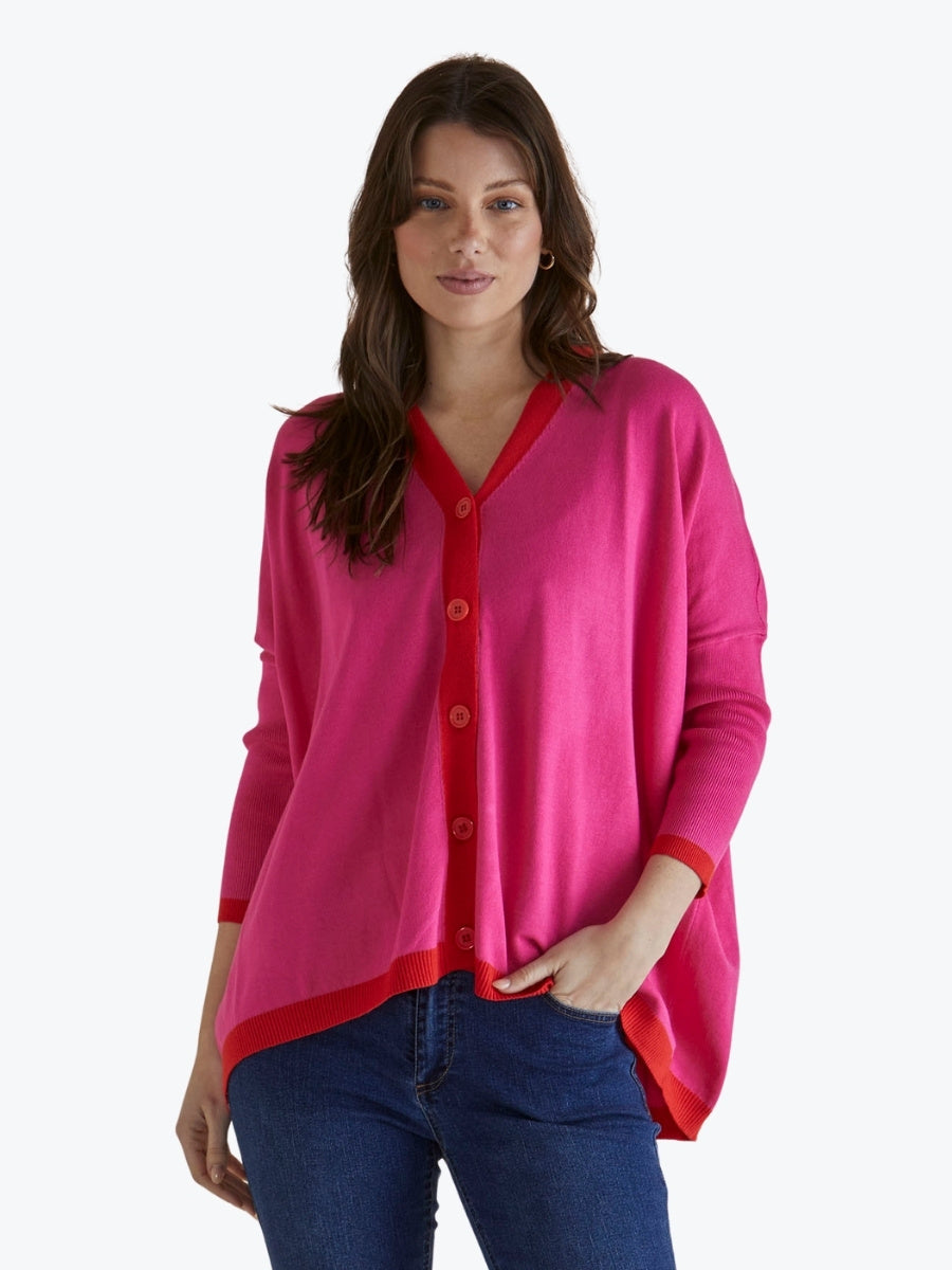 Betty Basics Hampton Cardigan in Pink