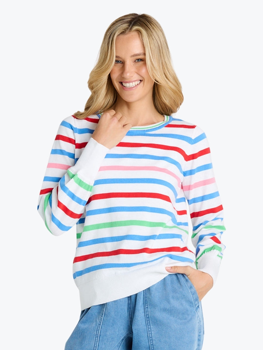 Betty Bascis Indie Knit Sweater | Sorbet Stripe