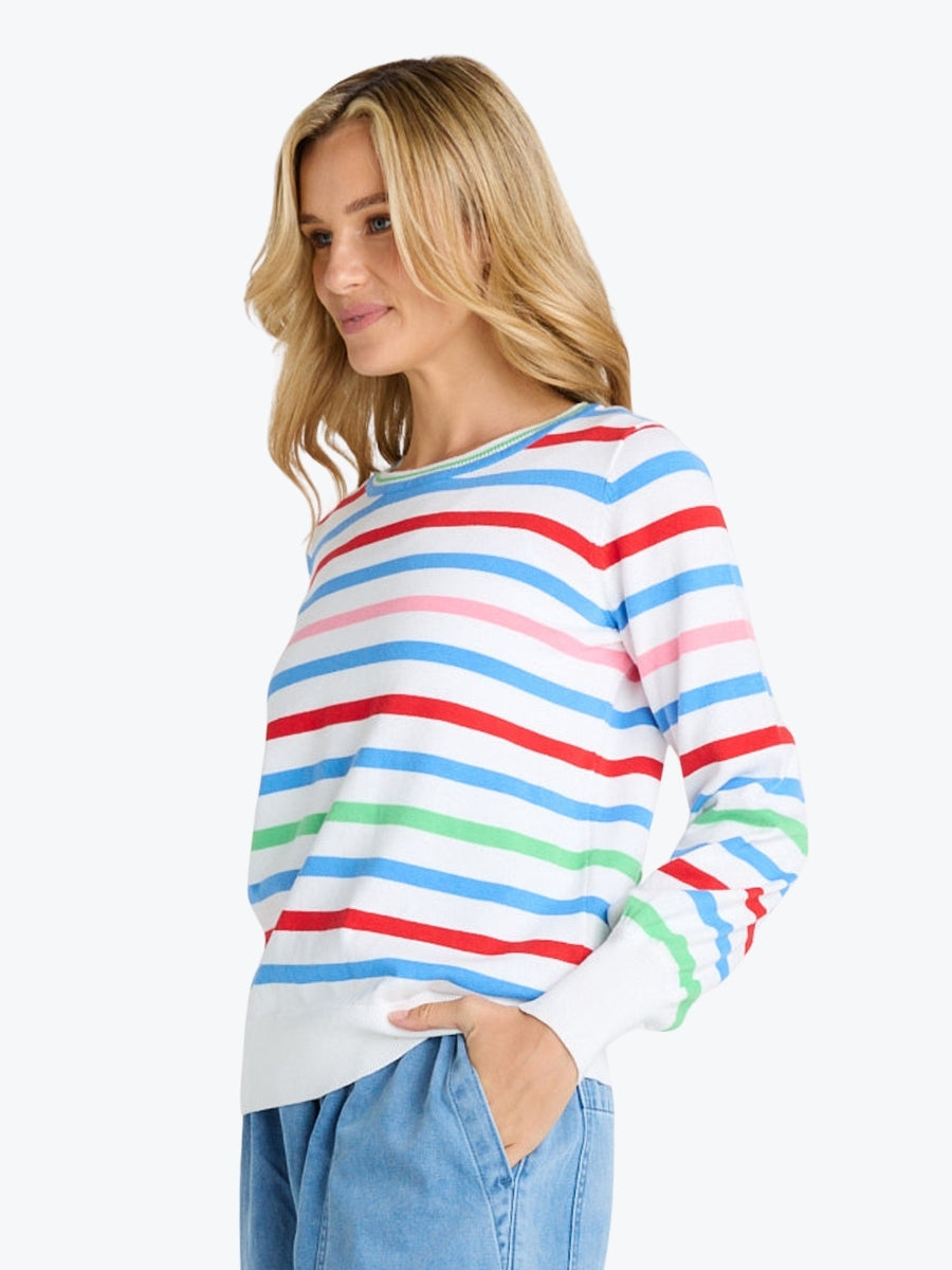 Betty Bascis Indie Knit Sweater | Sorbet Stripe