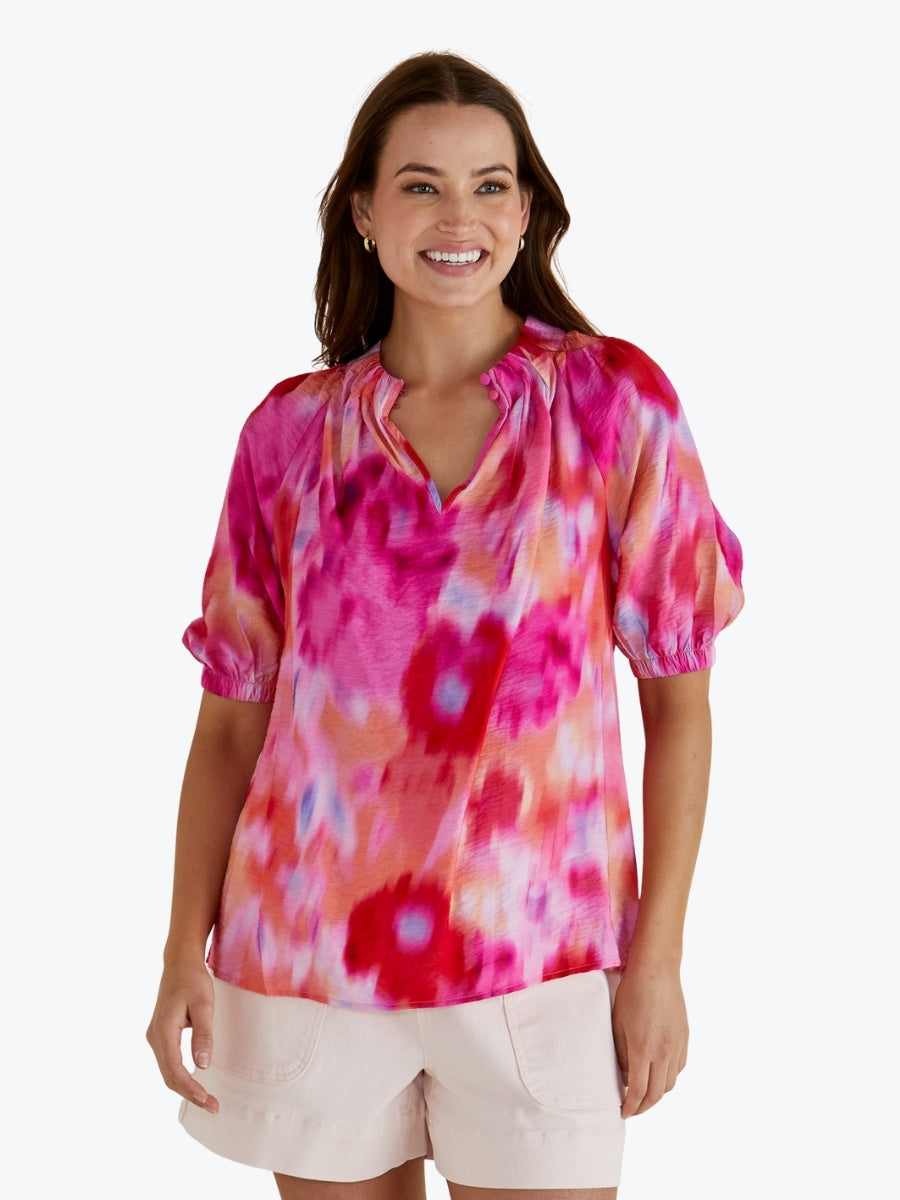 Betty Basics Joanne Blouse in Floral Abstract Print