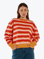 Betty Basics Leonie Knit Sweater | Red/Pink Stripe