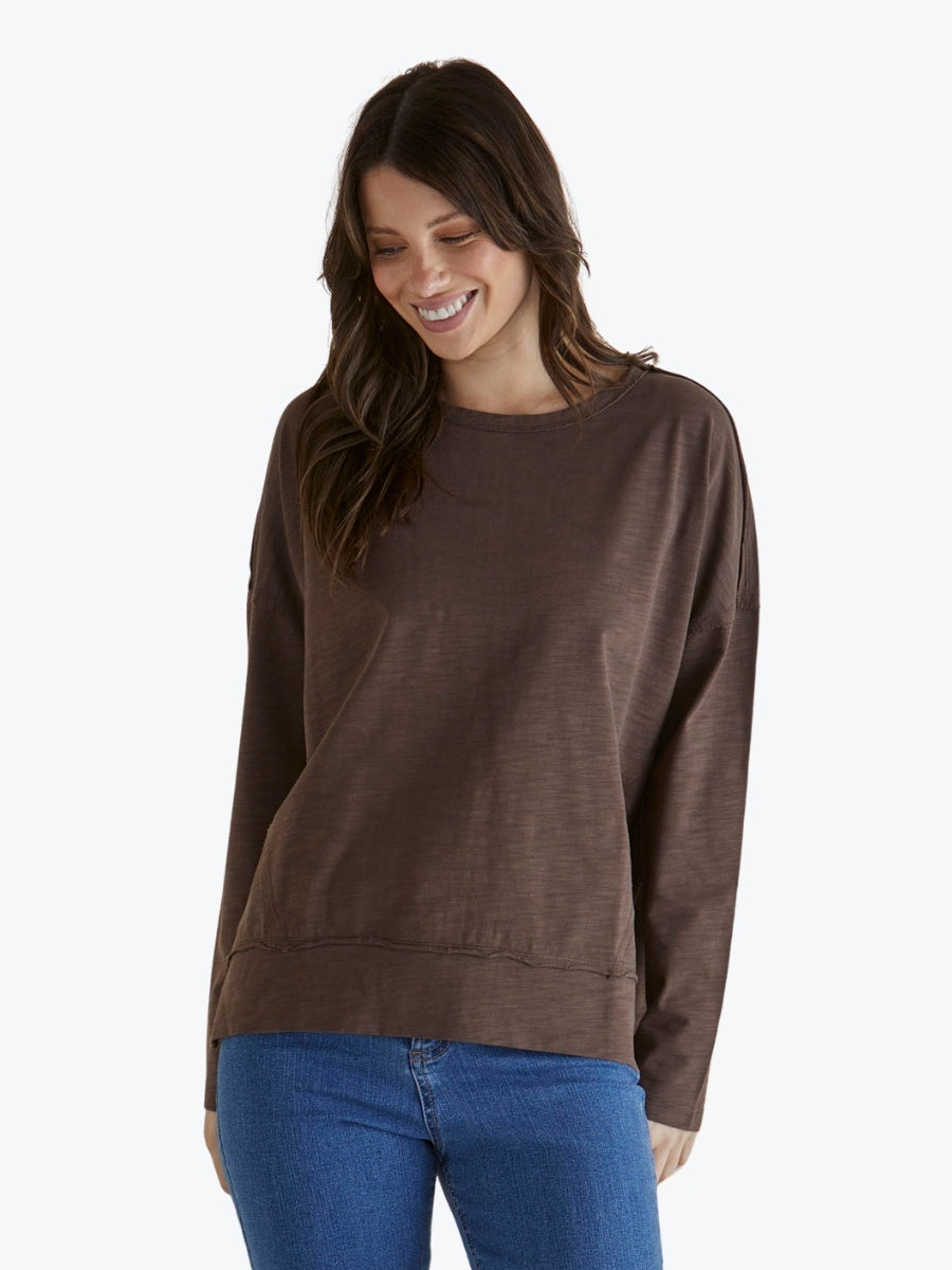 Betty Basics Roxette Tee in Chocolate
