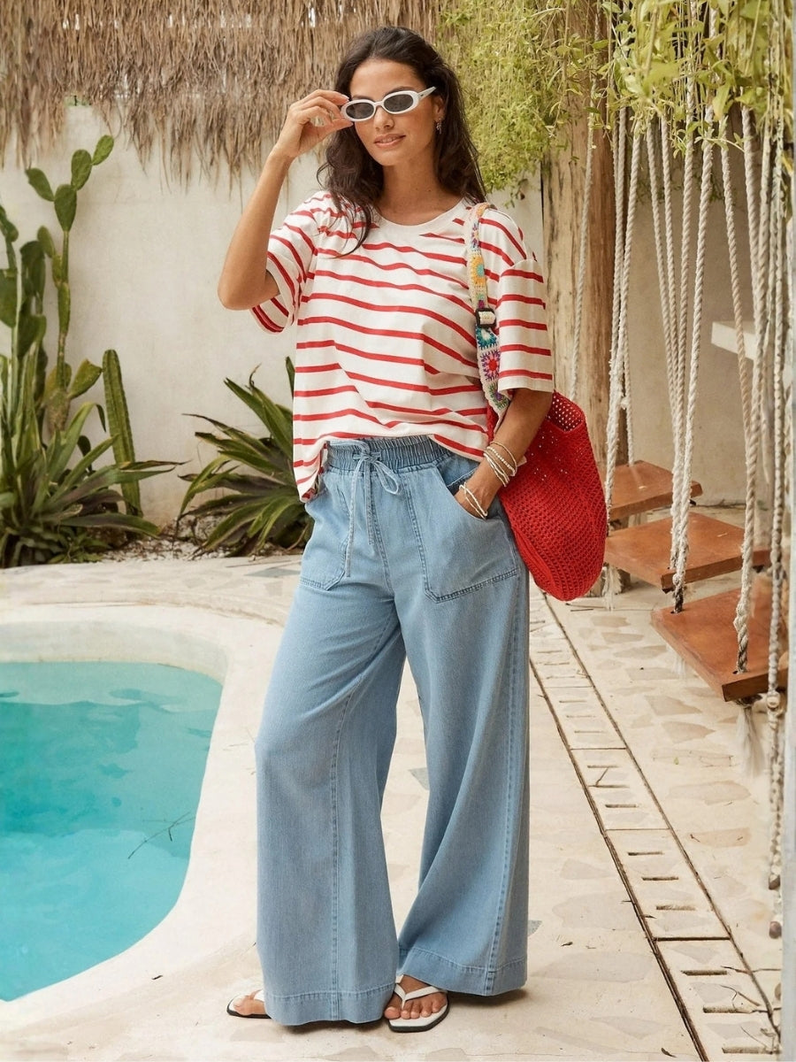 Betty Basics Saffra Relax Leg Jean | Medium Wash