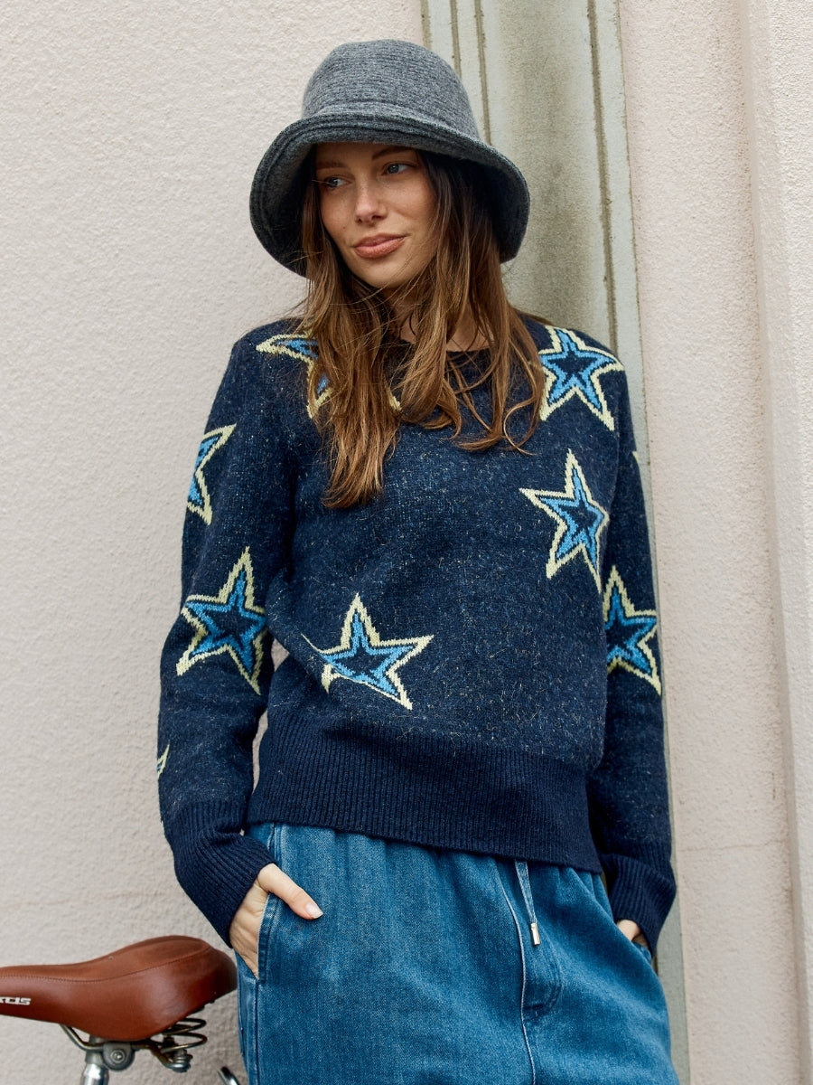 Betty Basics Serena Sweater | Star Jacquard