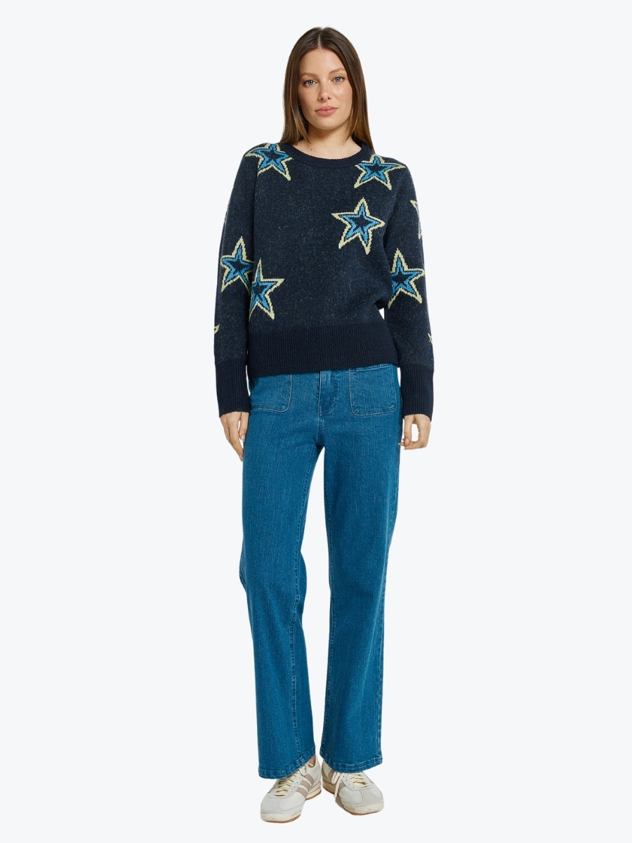 Betty Basics Serena Sweater | Star Jacquard