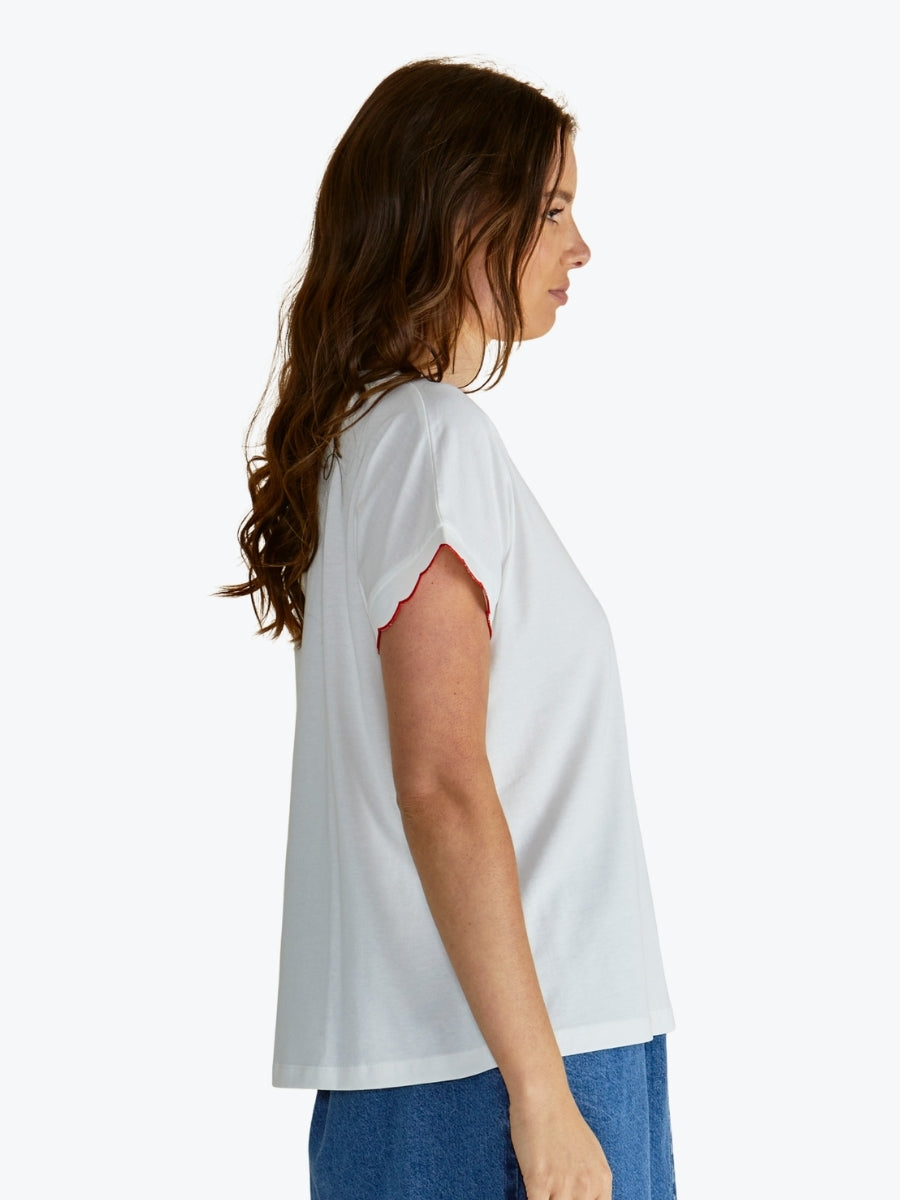 Betty Basics Sloane Scallop Tee