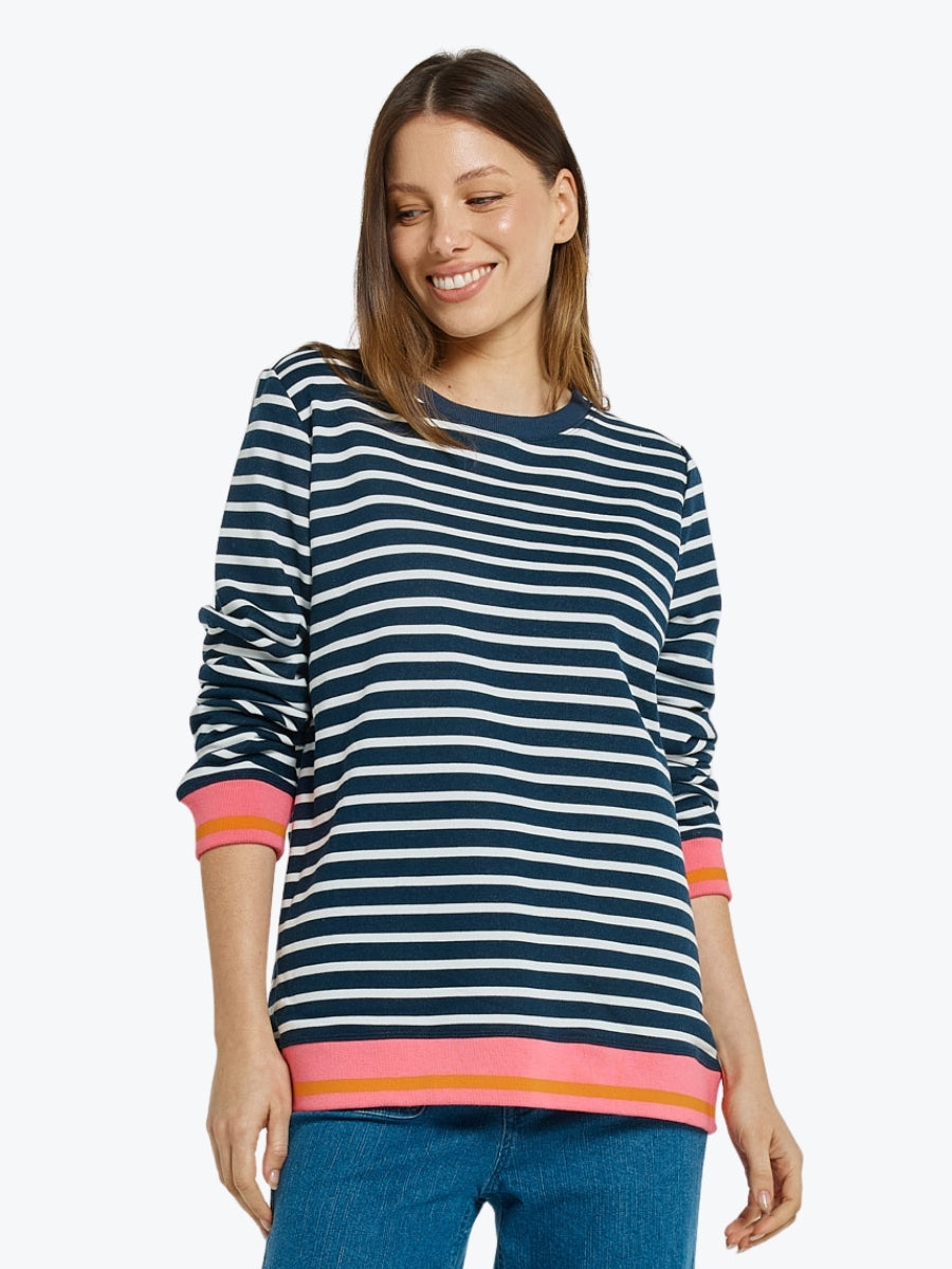 Betty Basics Tyra Sweat | Navy/White Stripe